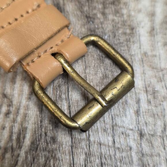 Vintage Leather Belt Tan Boho Woven Western Minimalist Fisherman Core Old Money main image 4